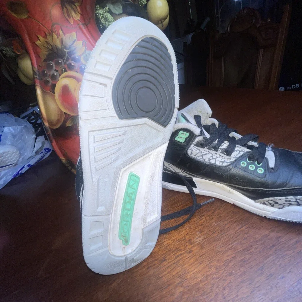 Nike Air Jordan 3 Retro GS AJ3 Green Glow Kids Youth DM0967-031 sz 4Y